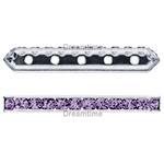 SWAROVSKI 77725 Rondelle Spacer Bars 4 Hole Amethyst/Gold